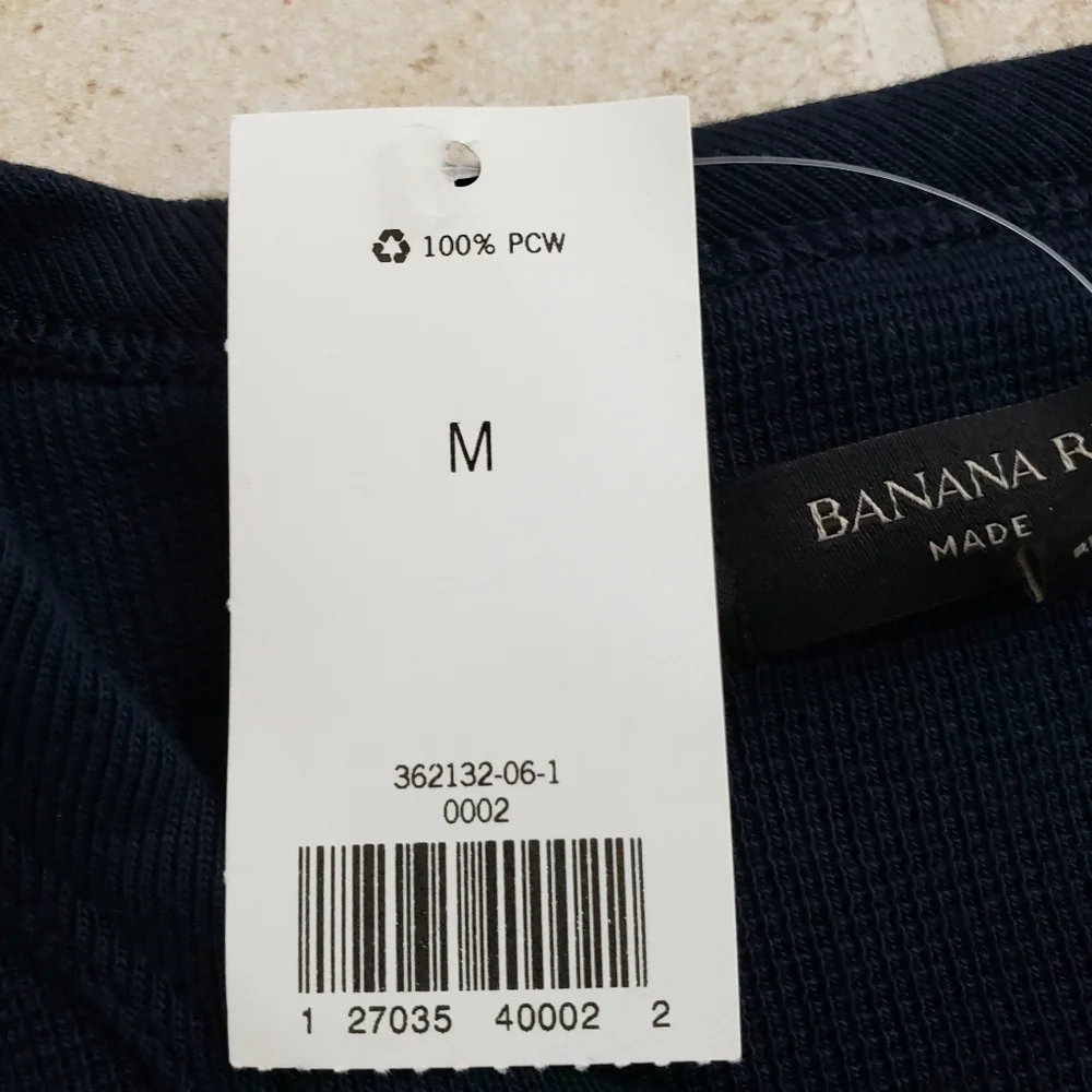 NEW Banana Republic Waffle Knit Long Sleeve Top sz M